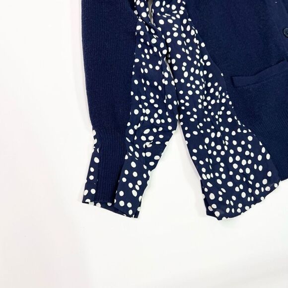 Free People Sandrine Rose Wool Cardigan Oversized Womens XS BLUE Button Down new - Picture 5 of 11